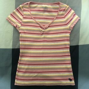 Abercrombie Striped Cinched Top